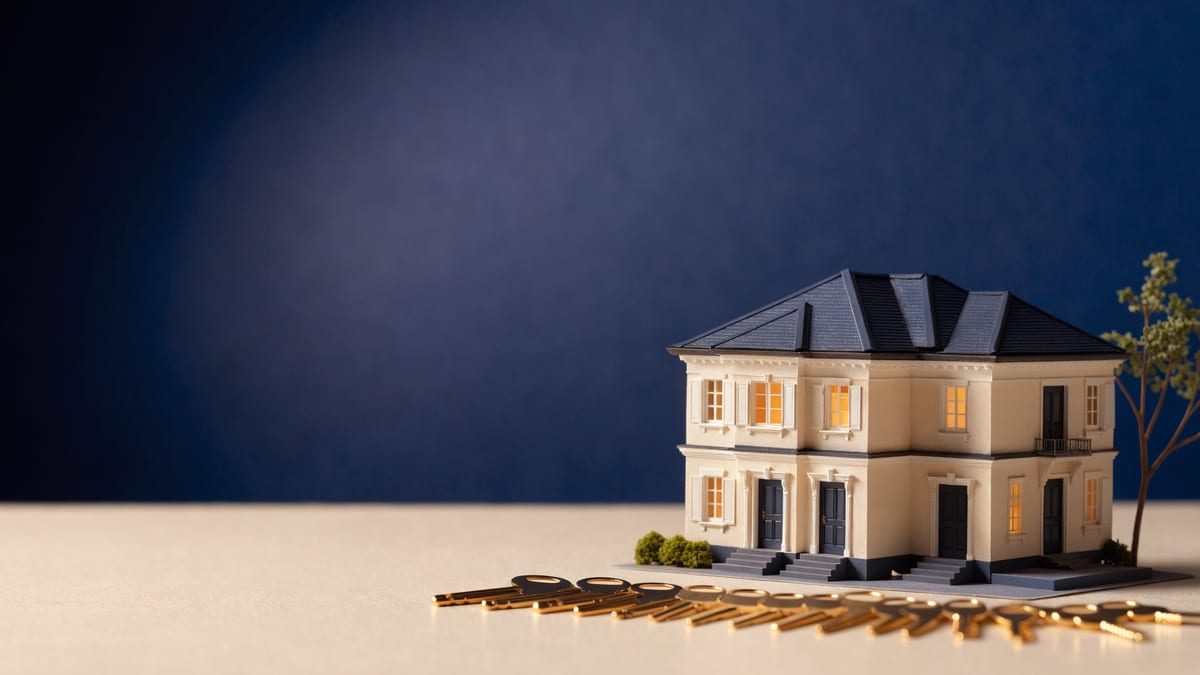 Scale model of an Australian share house with several front doors, the property type behind rooming house finance
